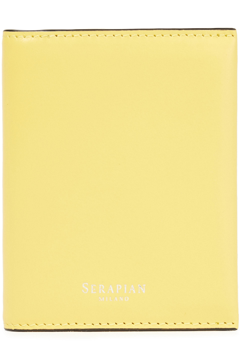 Serapian Woman Leather Cardholder Pastel Yellow Size --