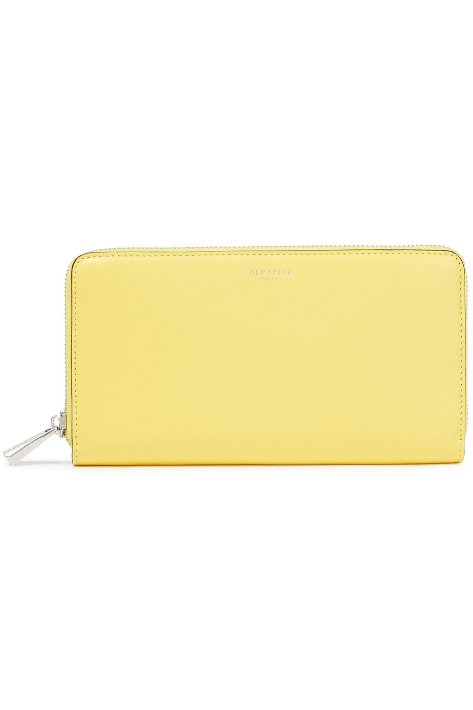 Serapian Woman Leather Wallet Pastel Yellow Size --