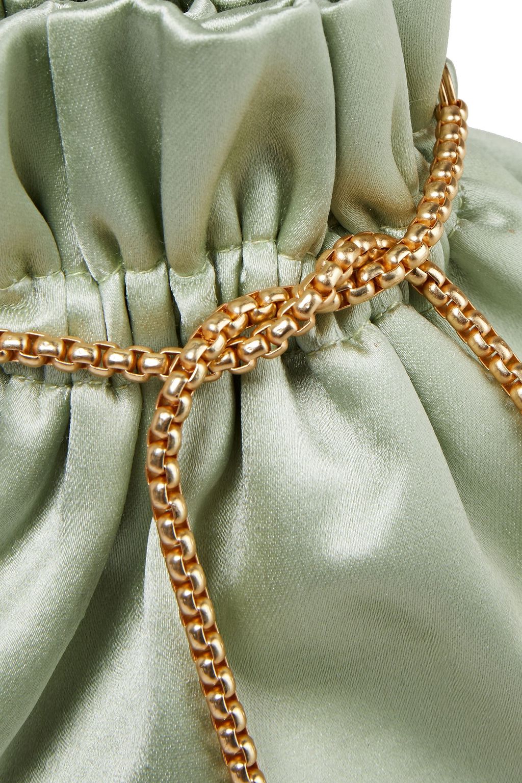 ZIMMERMANN Gathered satin pouch