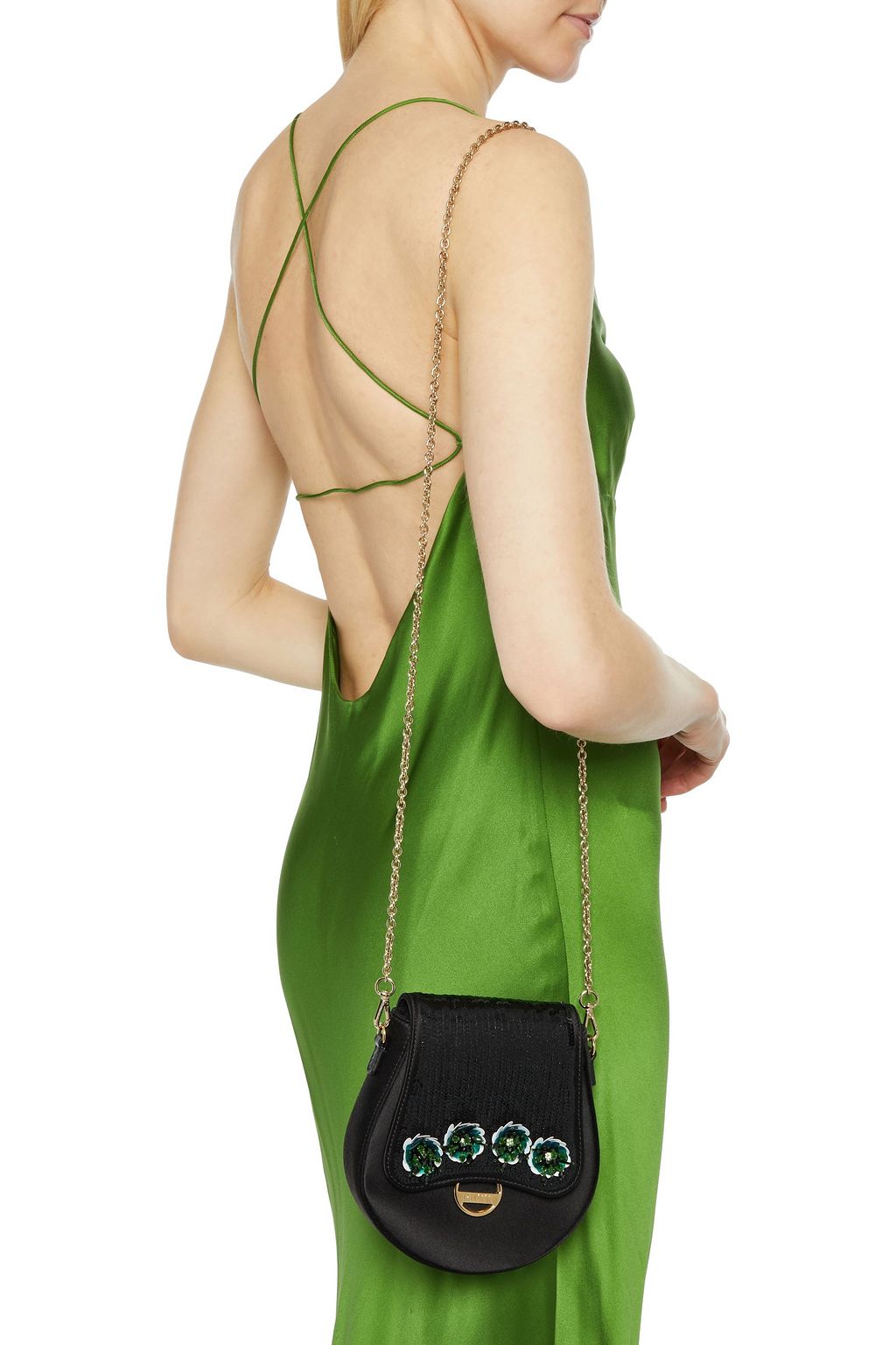 PUCCI Dora mini embellished satin shoulder bag