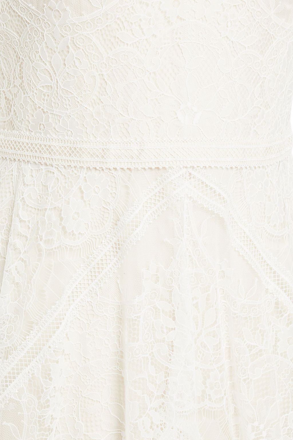 CATHERINE DEANE Natania gathered lace gown