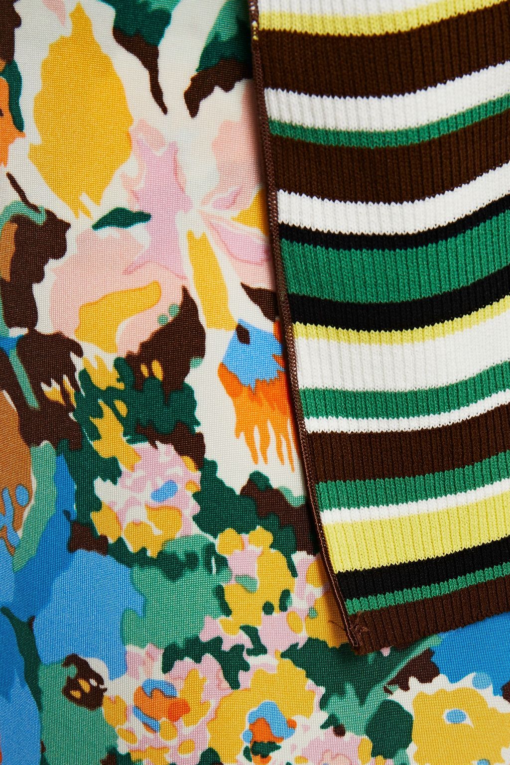 M MISSONI Belted printed stretch-jersey wide-leg pants