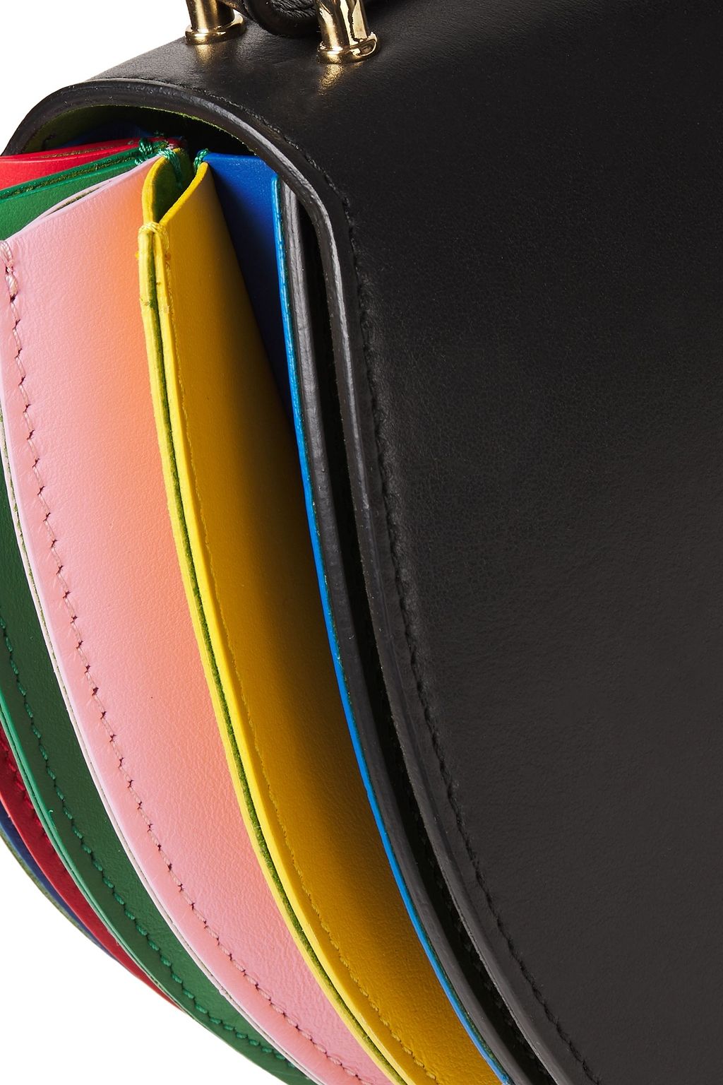 SARA BATTAGLIA Caroline color-block leather shoulder bag