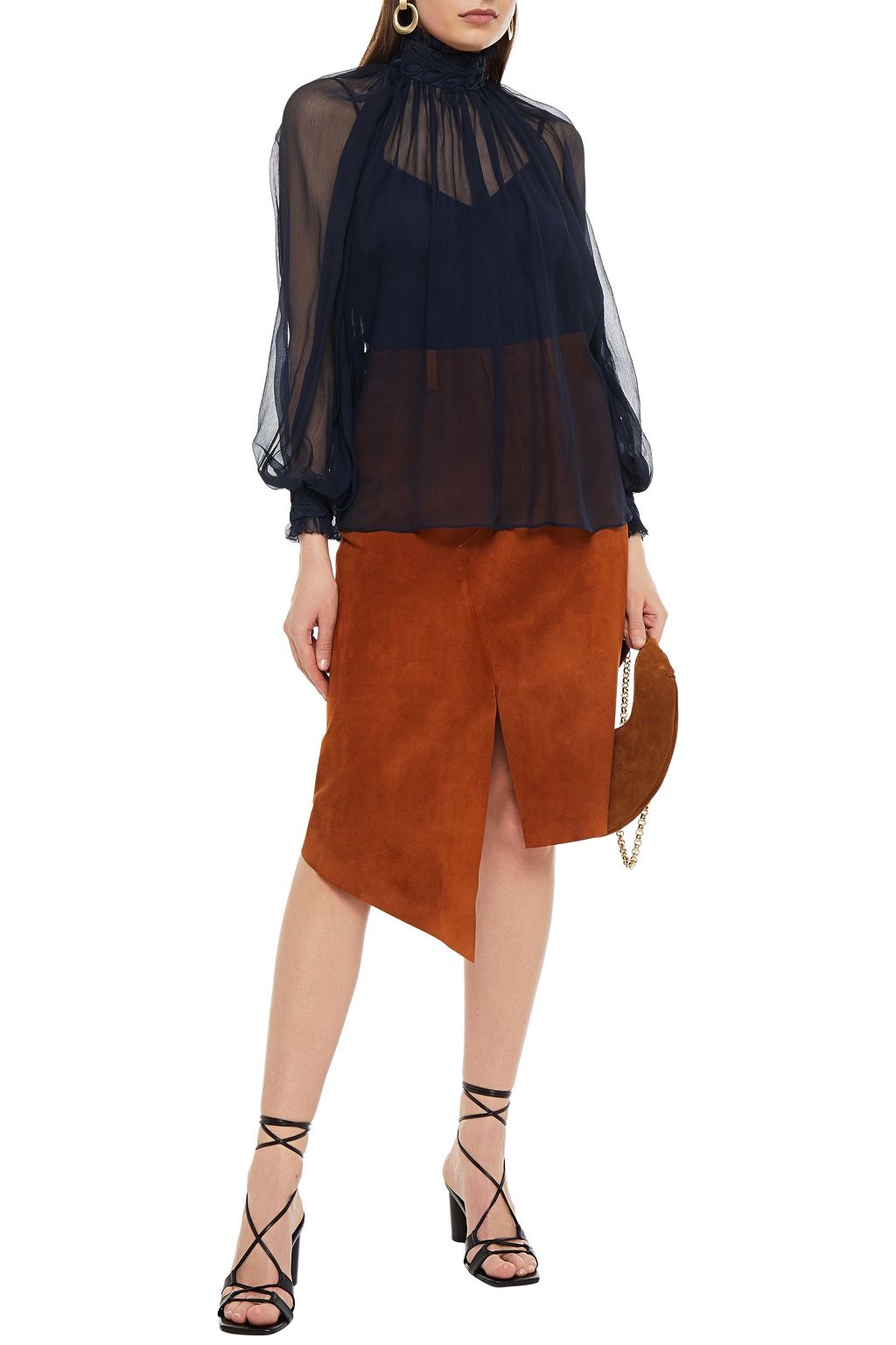 ZIMMERMANN Gathered georgette blouse
