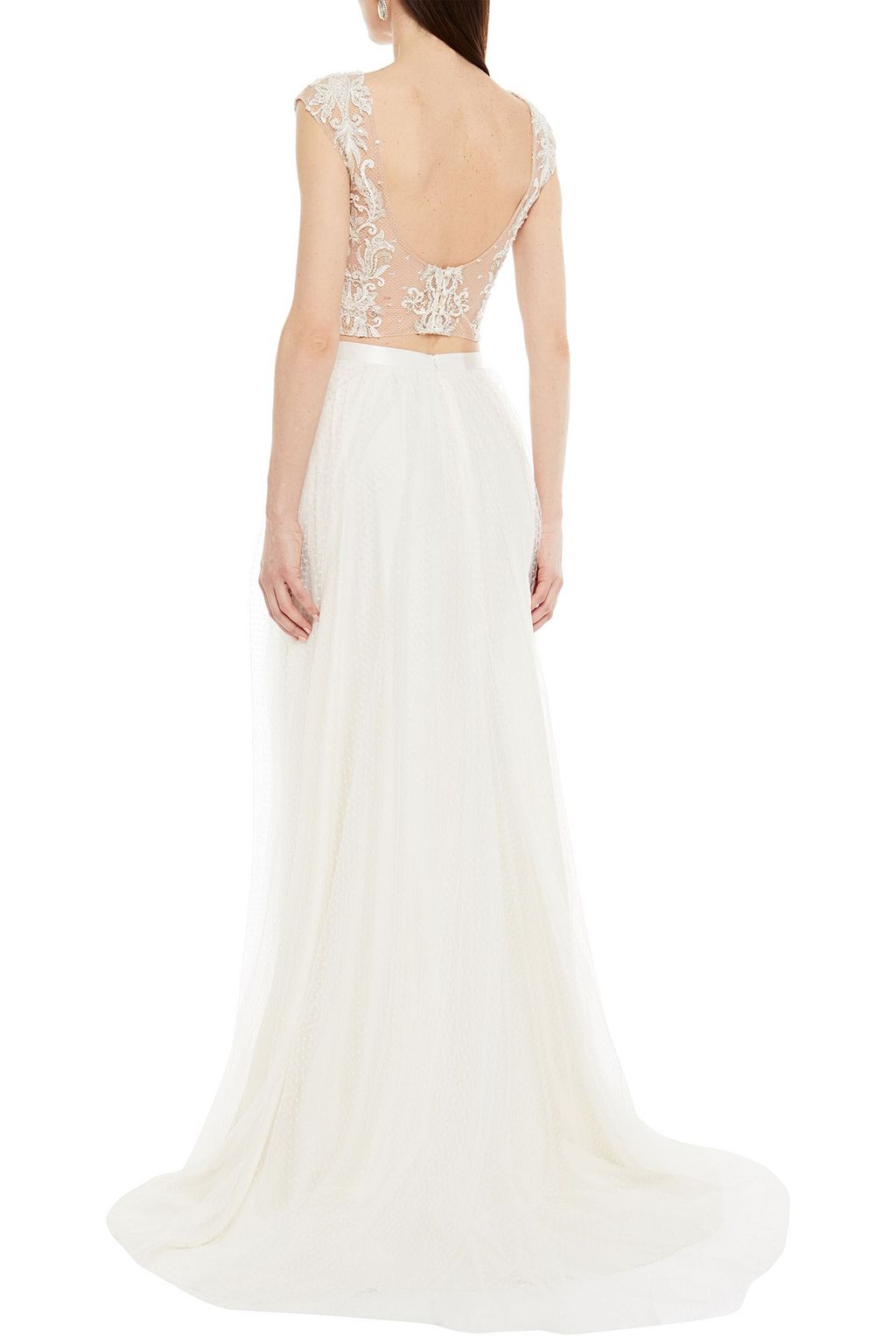 CATHERINE DEANE Meret embellished tulle top