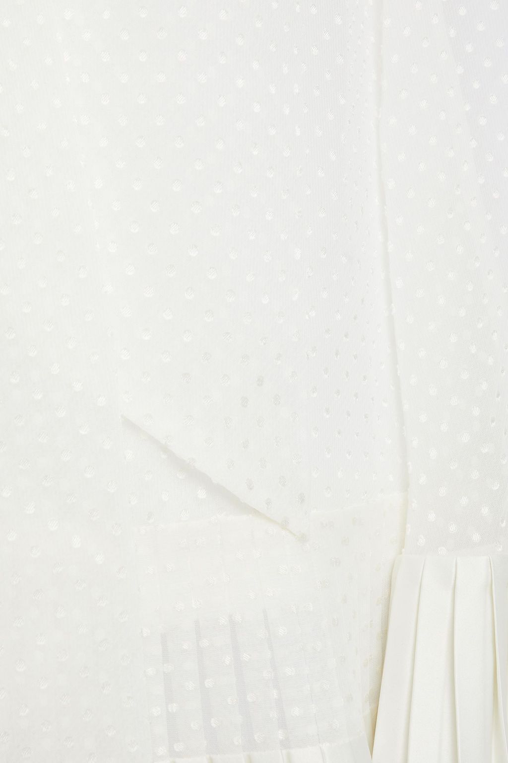 ZIMMERMANN Satin-trimmed pleated fil coupé chiffon blouse