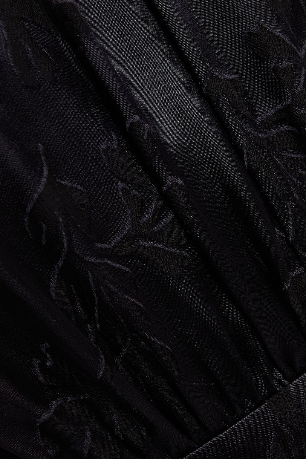 SALONI Fleur devoré-satin gown