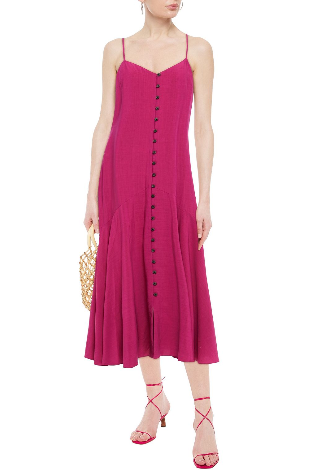 MARA HOFFMAN Diana Tencel-broadcloth midi slip dress
