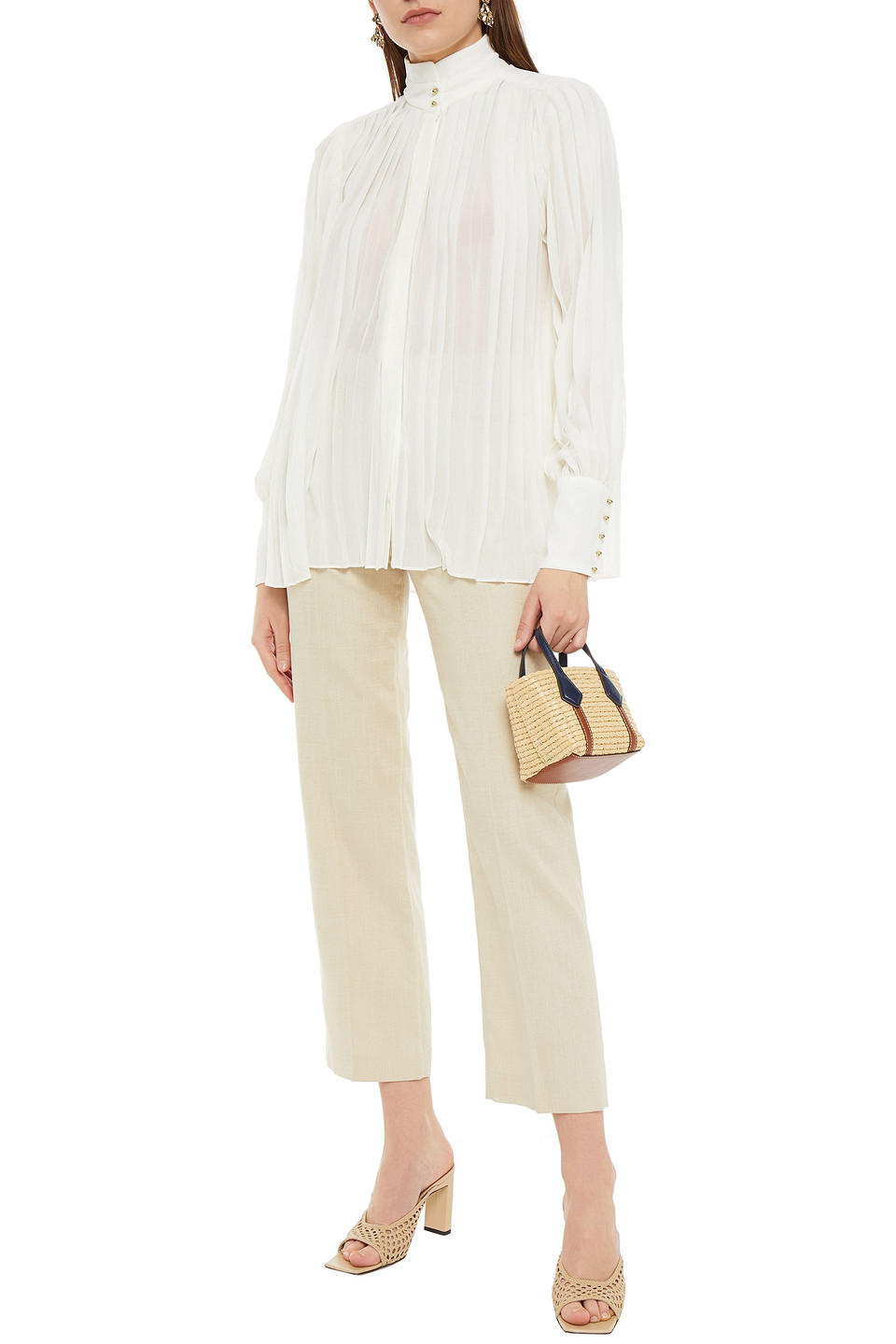 off white chiffon blouse