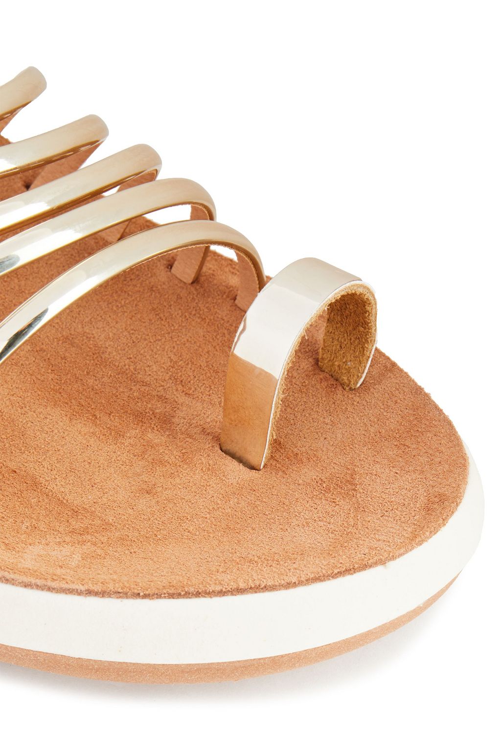 ANCIENT GREEK SANDALS Hypatia metallic leather sandals