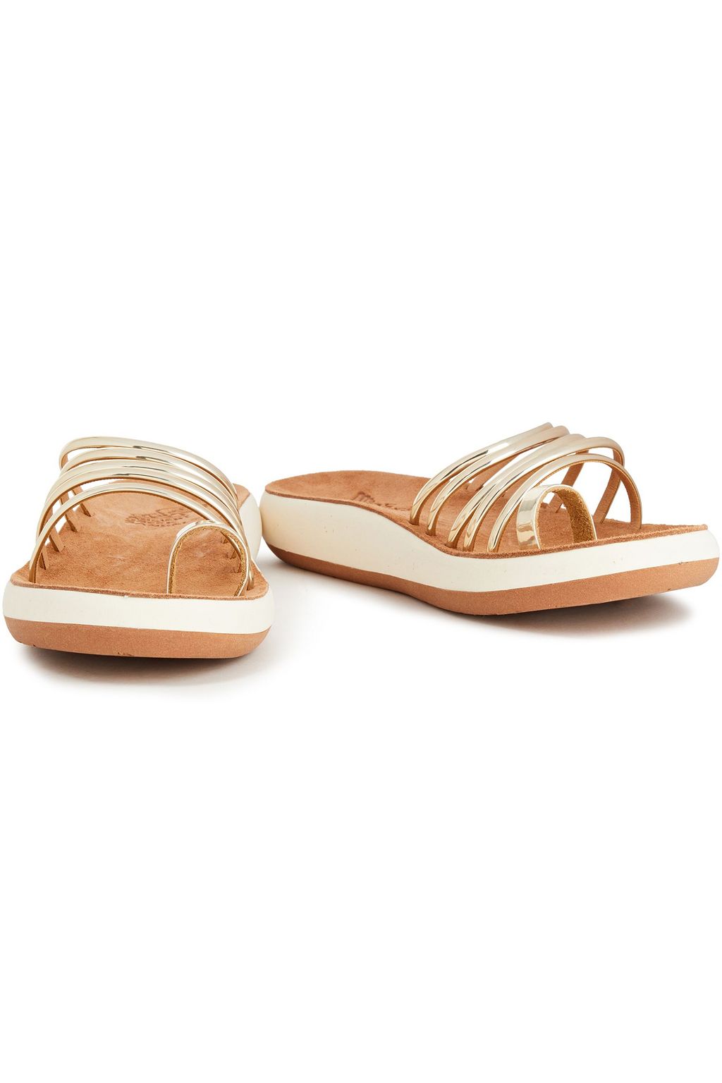ANCIENT GREEK SANDALS Hypatia metallic leather sandals