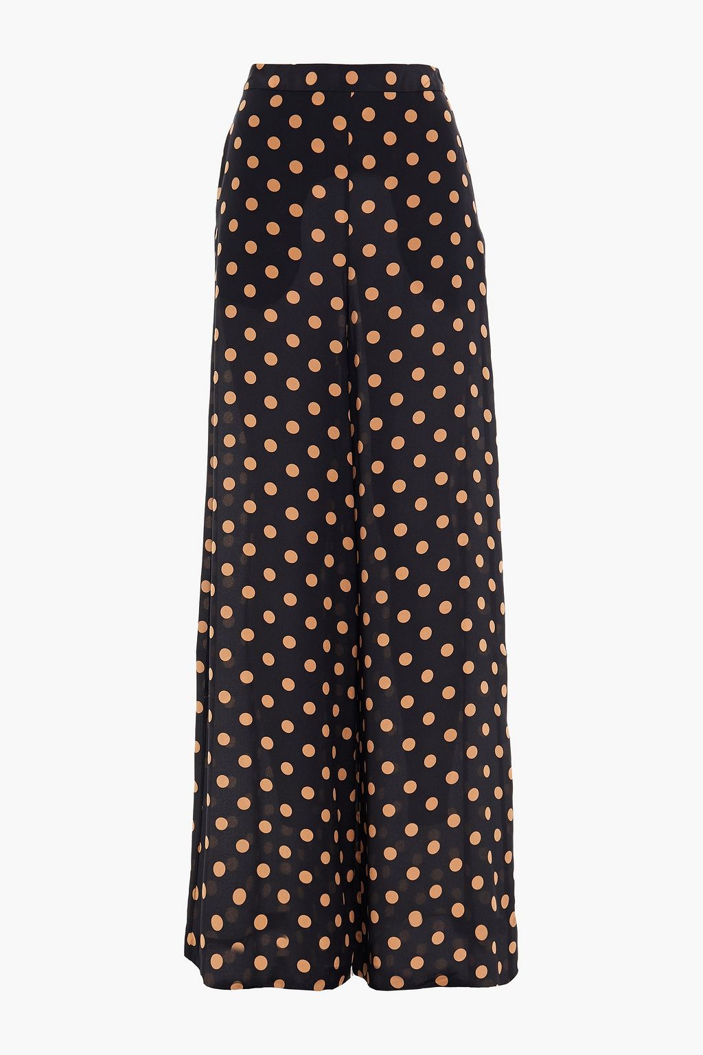 Black Polka-dot silk crepe de chine 