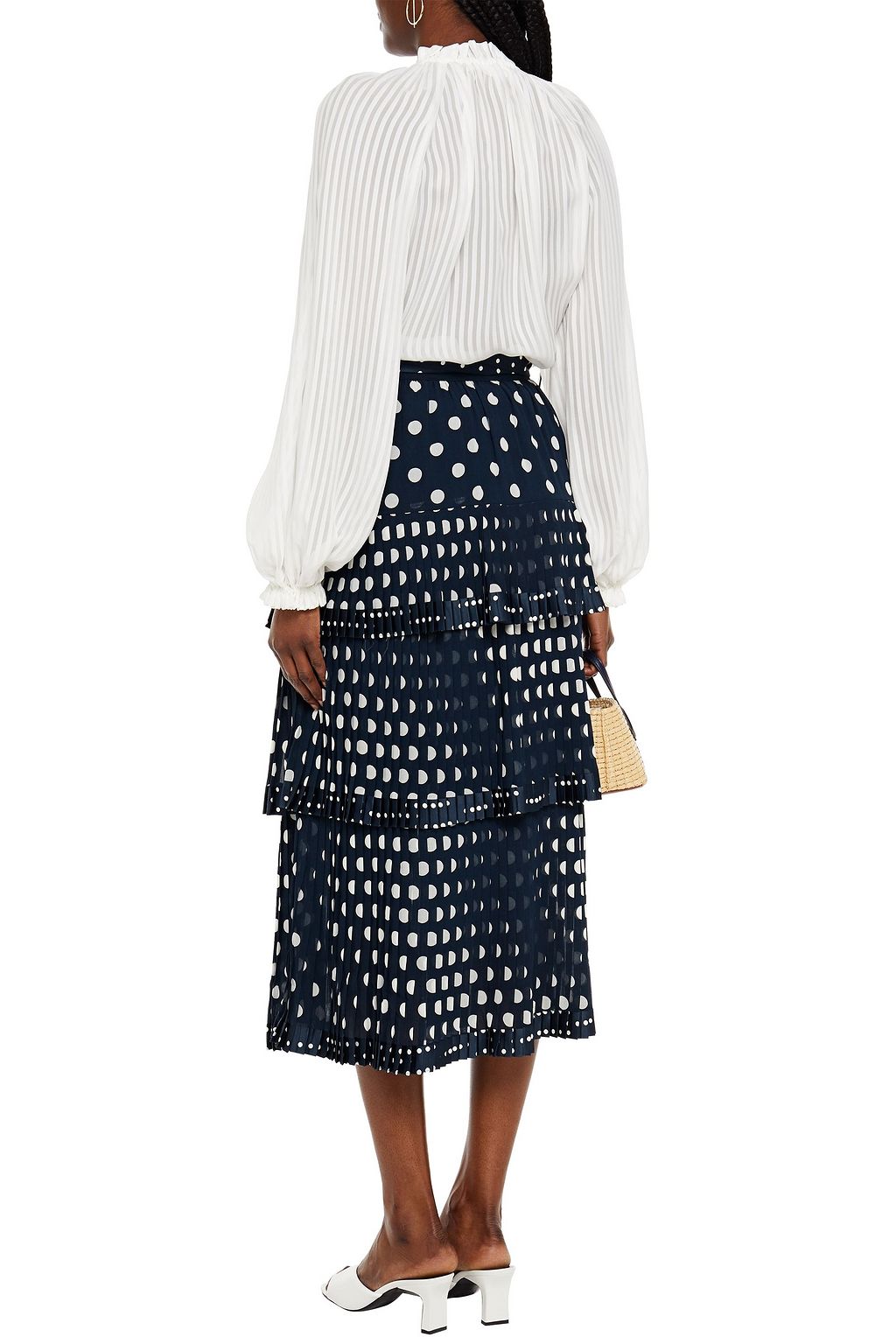 zimmermann shirred pleat midi