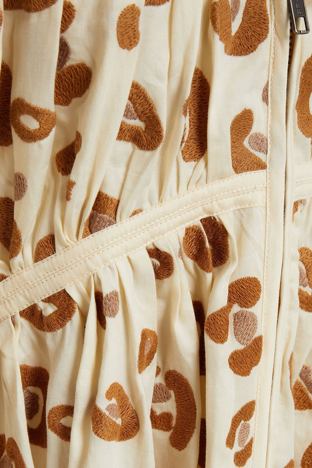 MARA HOFFMAN Simone embroidered gathered cotton-poplin midi dress
