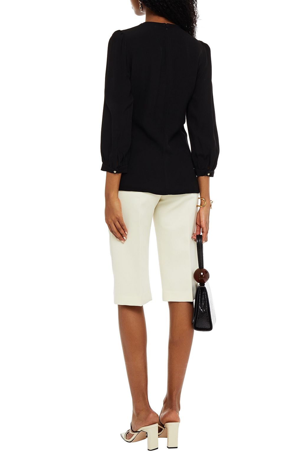 ZIMMERMANN Crossover gathered crepe blouse