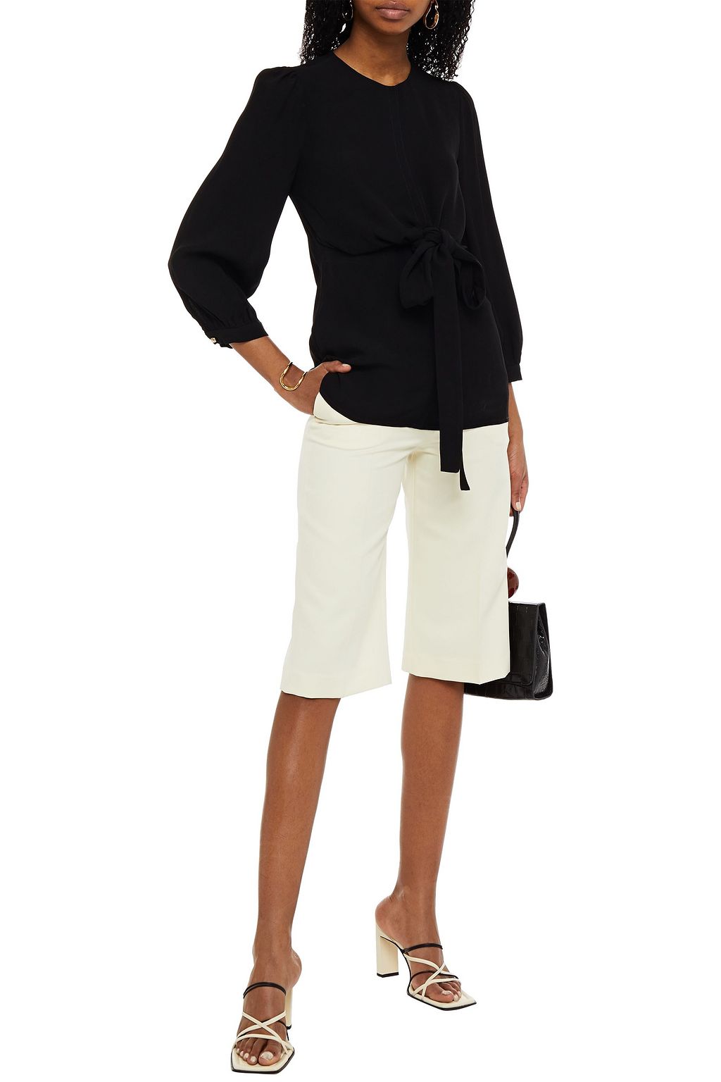 ZIMMERMANN Crossover gathered crepe blouse