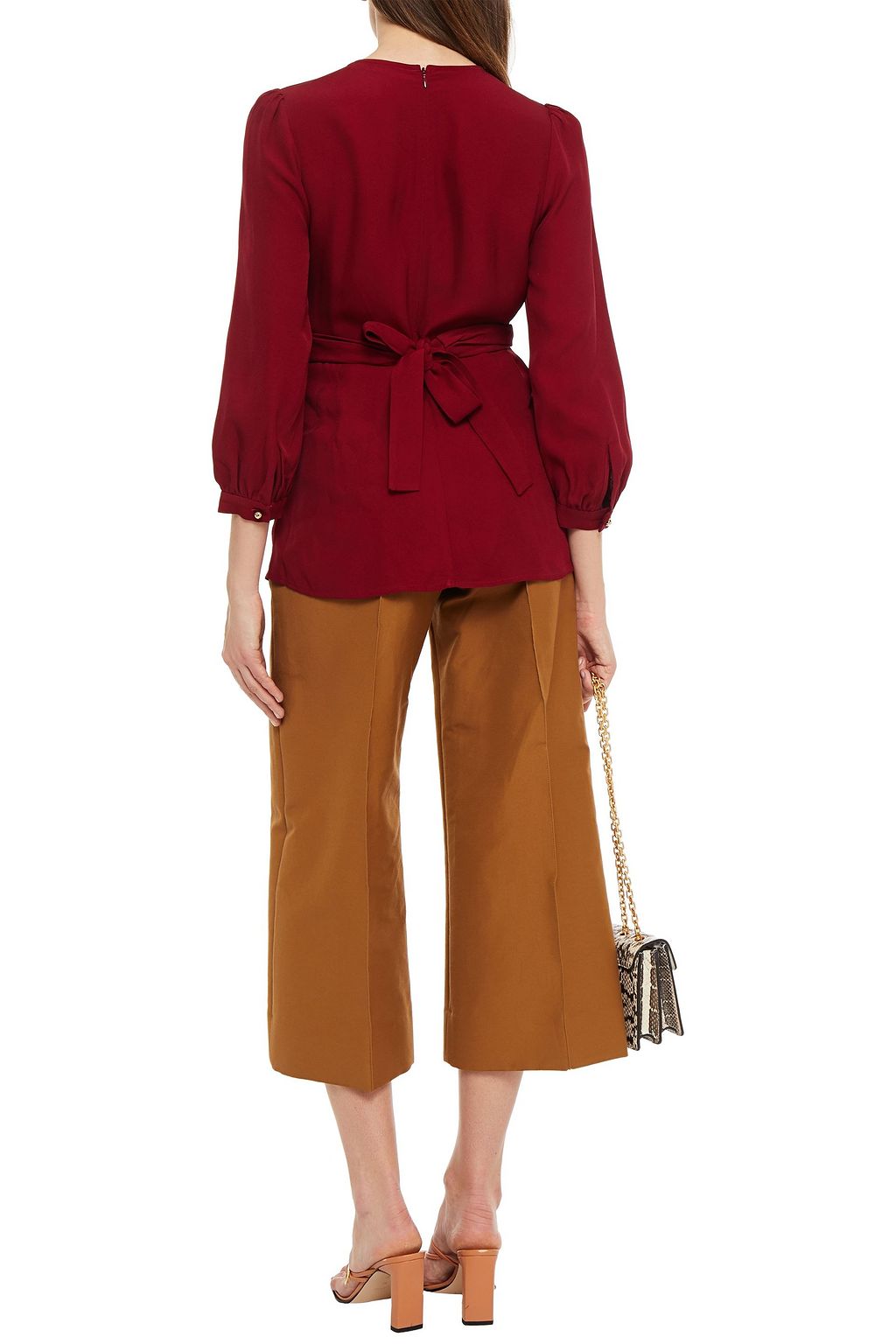 ZIMMERMANN Crossover gathered crepe blouse