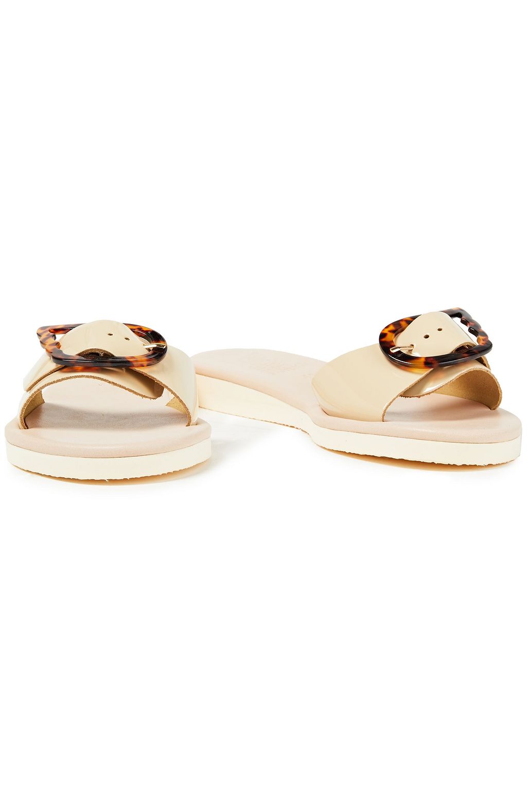 ANCIENT GREEK SANDALS Aglaia buckled leather slides