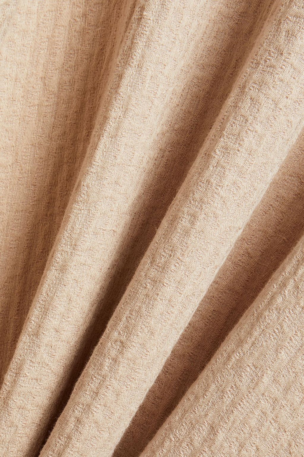 MARA HOFFMAN June belted organic cotton and linen-blend crepe midi dress