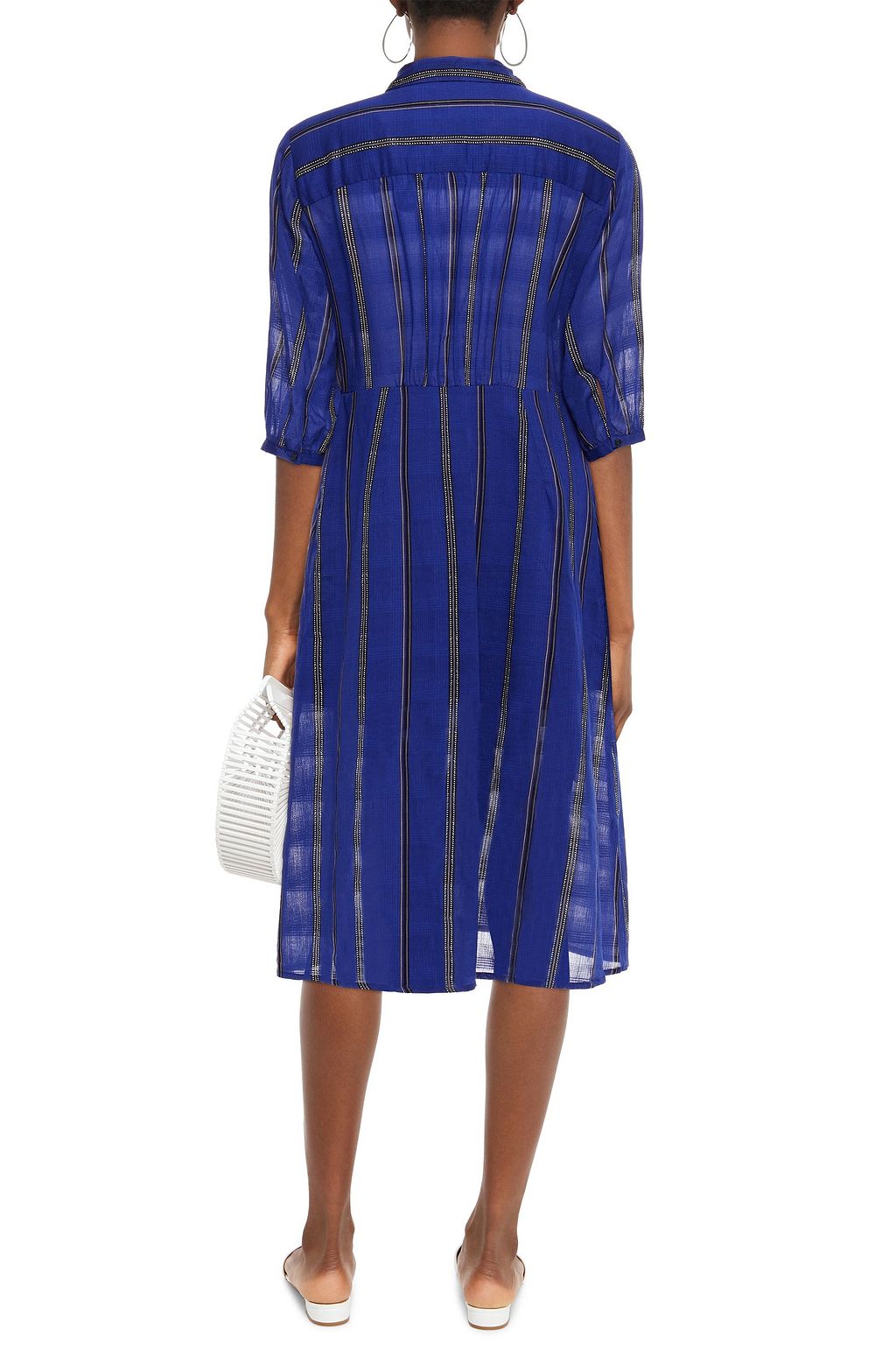 BA&SH Kinda printed cotton-jacquard midi shirt dress