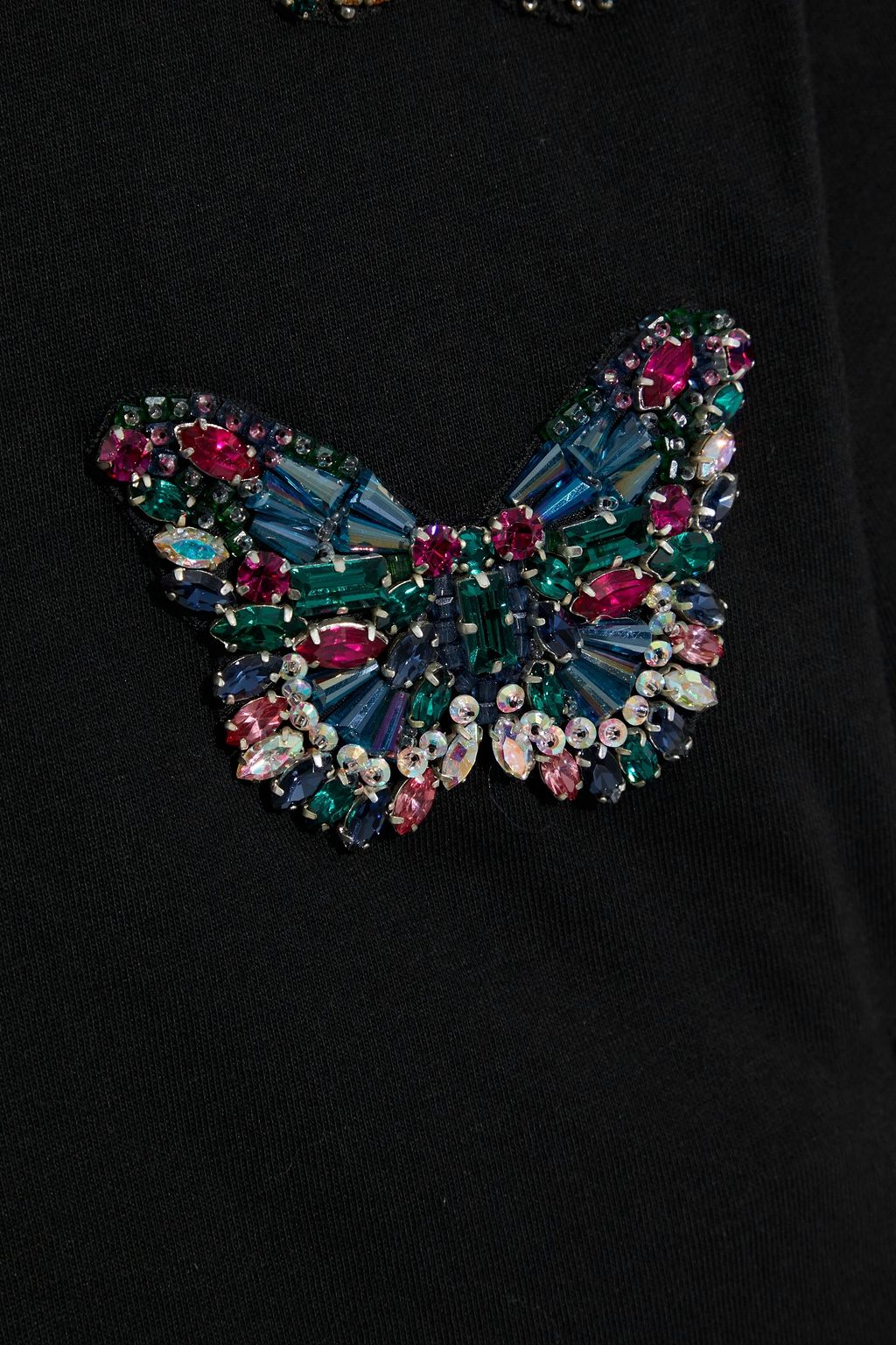 VALENTINO GARAVANI Crystal-embellished cotton-jersey T-shirt