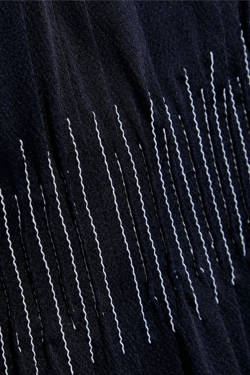 VALENTINO GARAVANI 刺繍&ギャザー入り サテンクレープ ジャンプスーツ