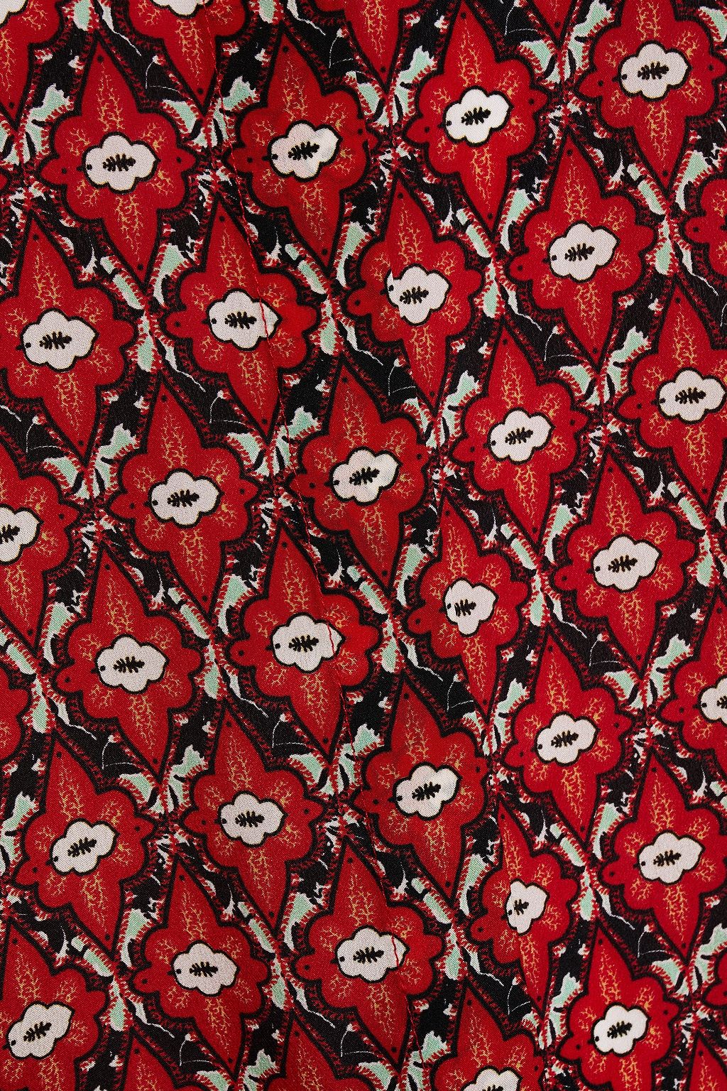 ALICE + OLIVIA Willa printed silk crepe de chine shirt