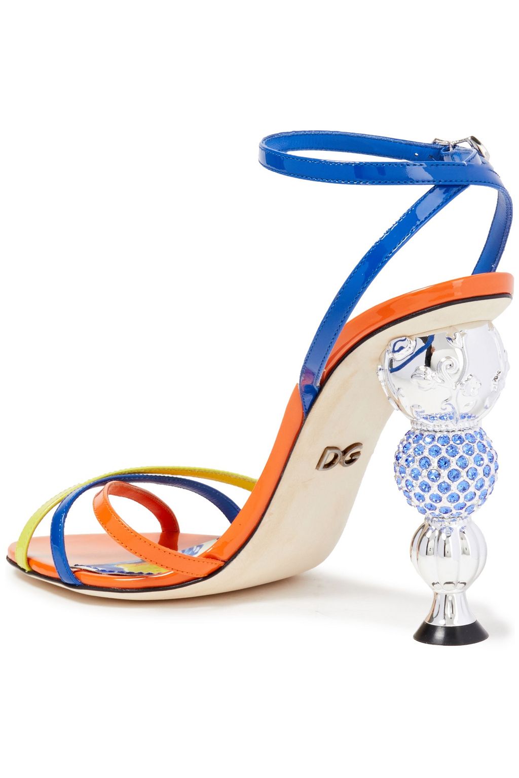 DOLCE&GABBANA Keira embellished patent-leather sandals