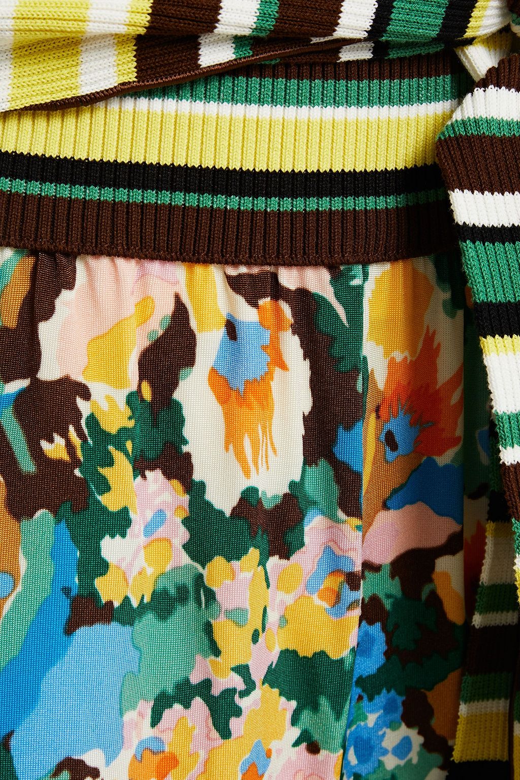 M MISSONI Belted floral-print stretch-jersey jumpsuit