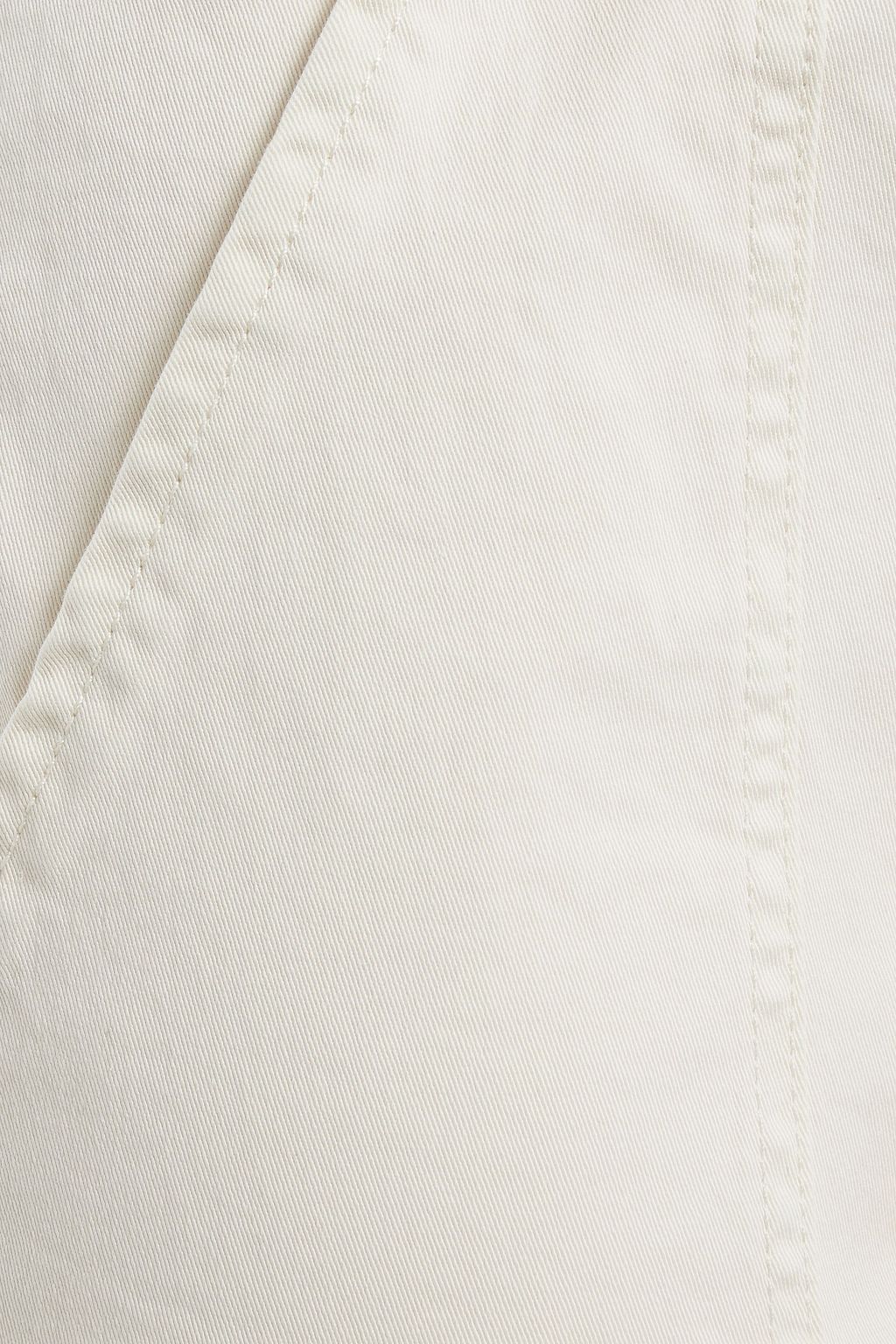 ALICE + OLIVIA Clarissa belted stretch-cotton twill straight-leg pants