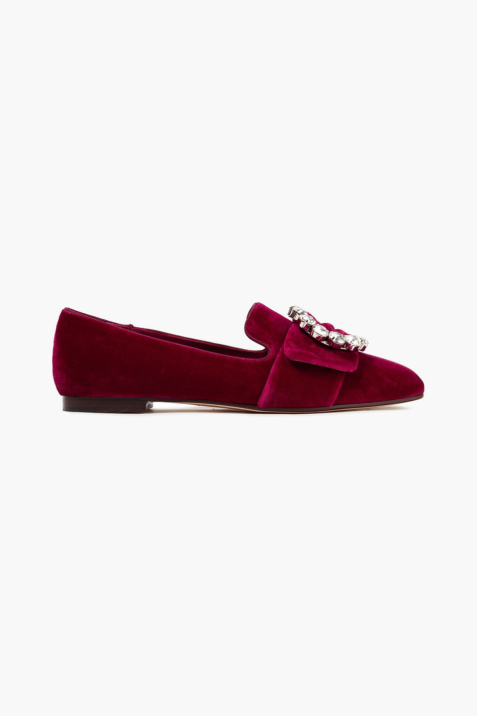Dolce&Gabbana Jackie crystal-embellished velvet loafers