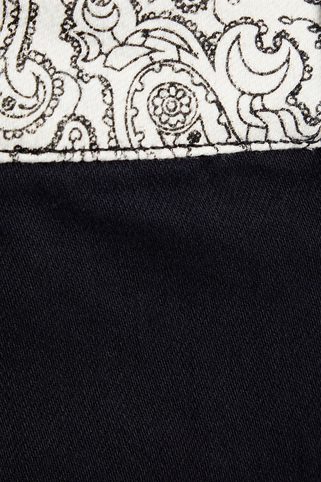 ALICE + OLIVIA Printed denim mini skirt