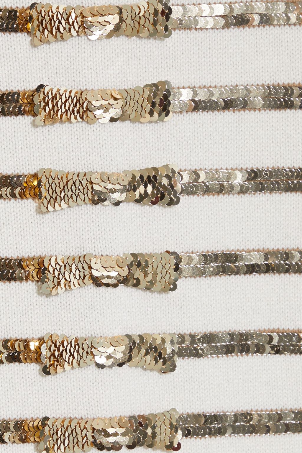 VALENTINO GARAVANI Sequin-embellished striped cashmere sweater
