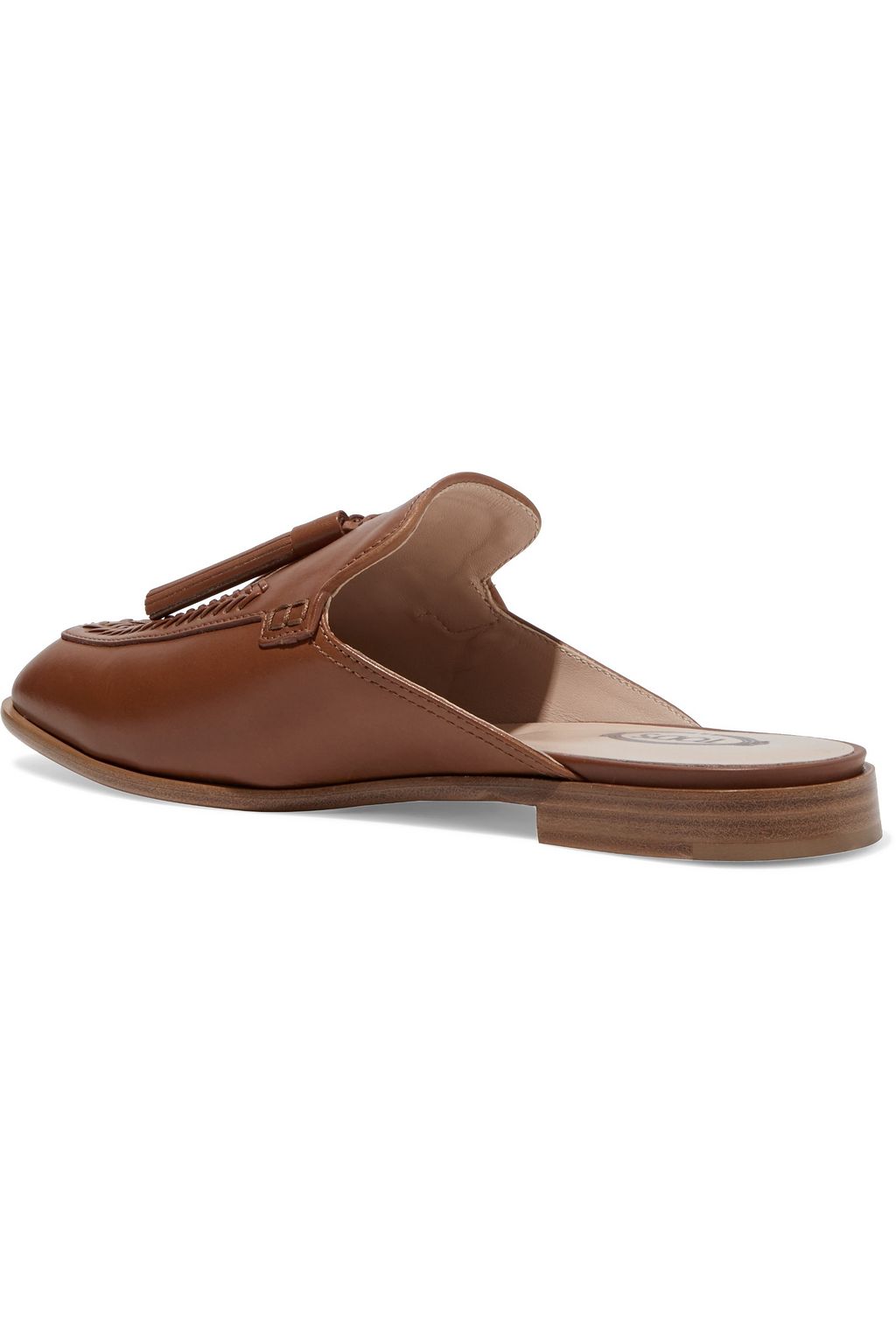 TOD'S Tasseled leather slippers