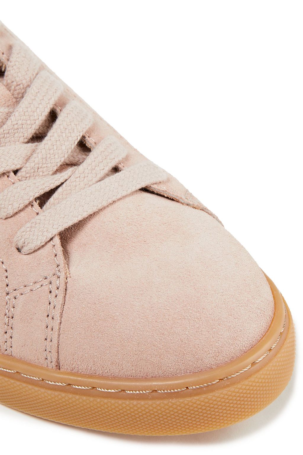 BA&SH Perforated leather and suede sneakers