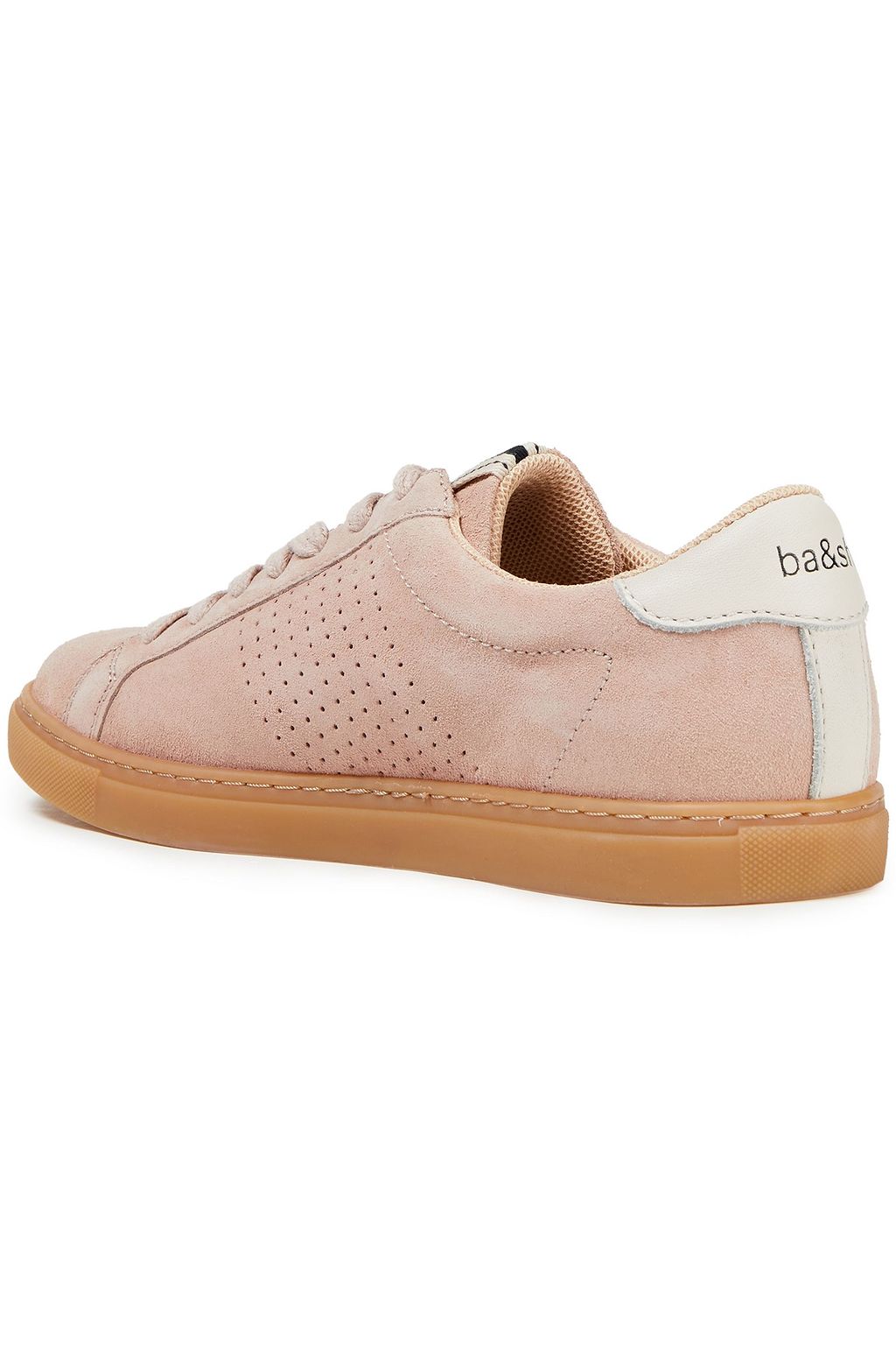 BA&SH Perforated leather and suede sneakers
