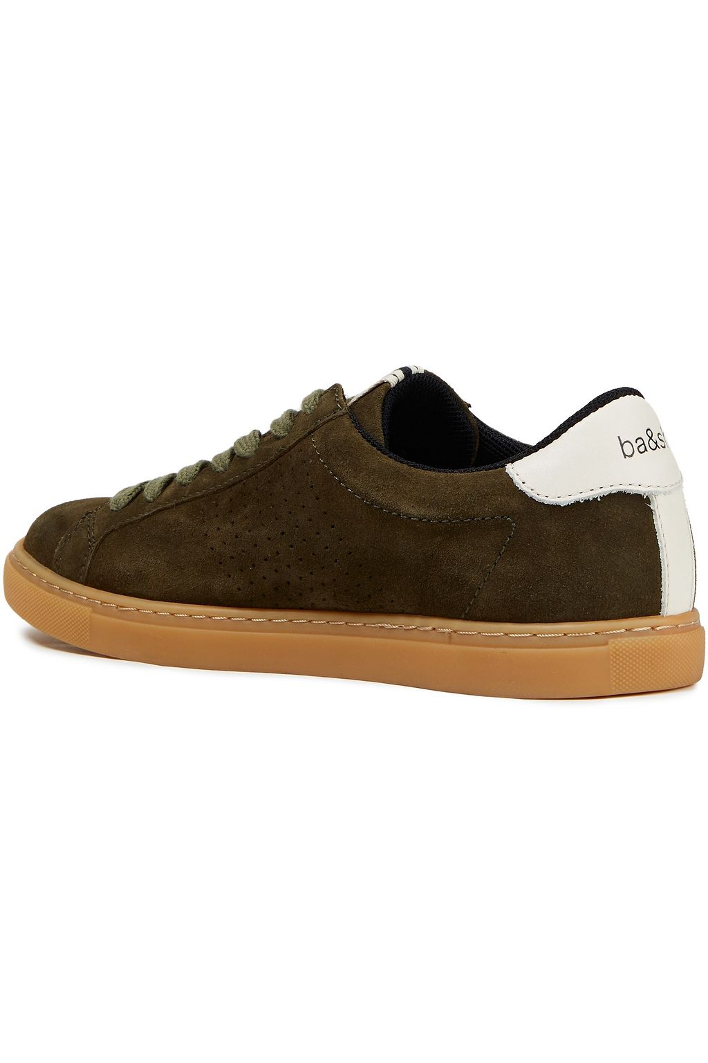 BA&SH Perforated leather and suede sneakers