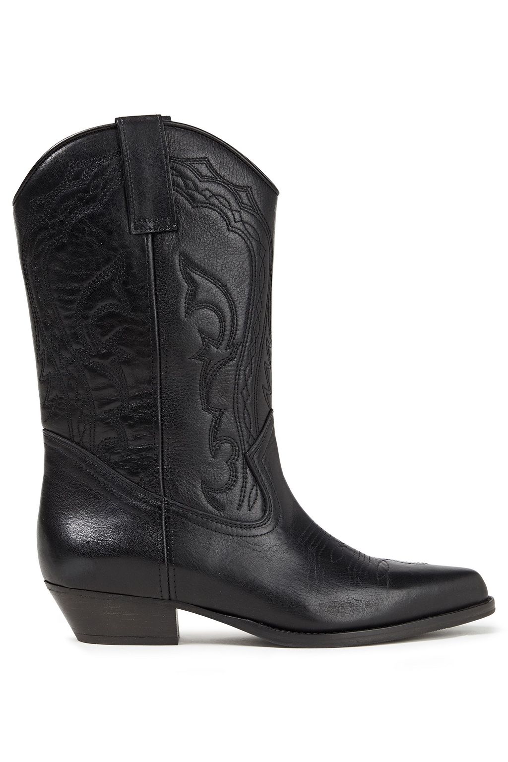 embroidered leather boots