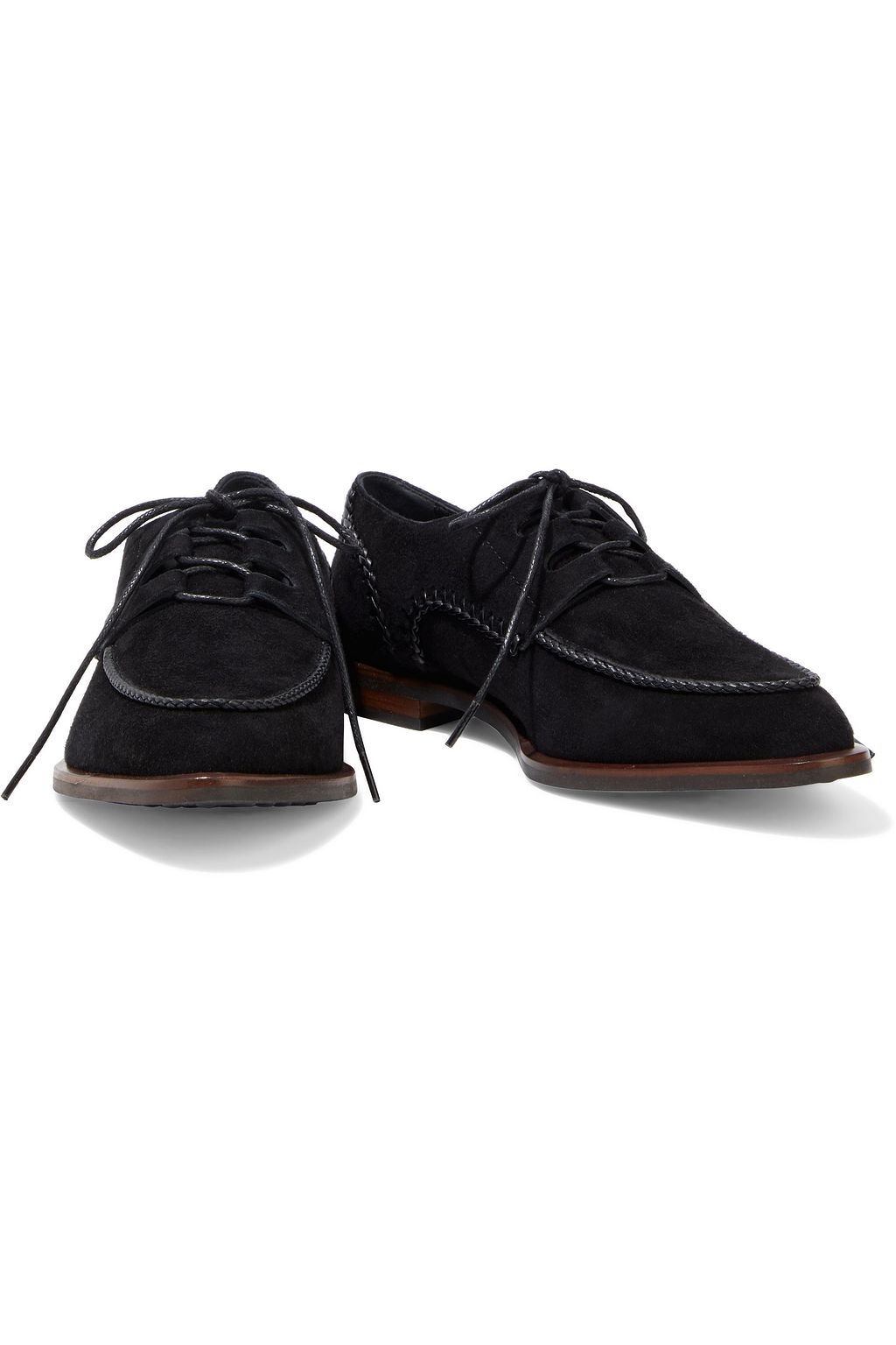 TOD'S Brogues aus Veloursleder mit Details im Überwendlichstich