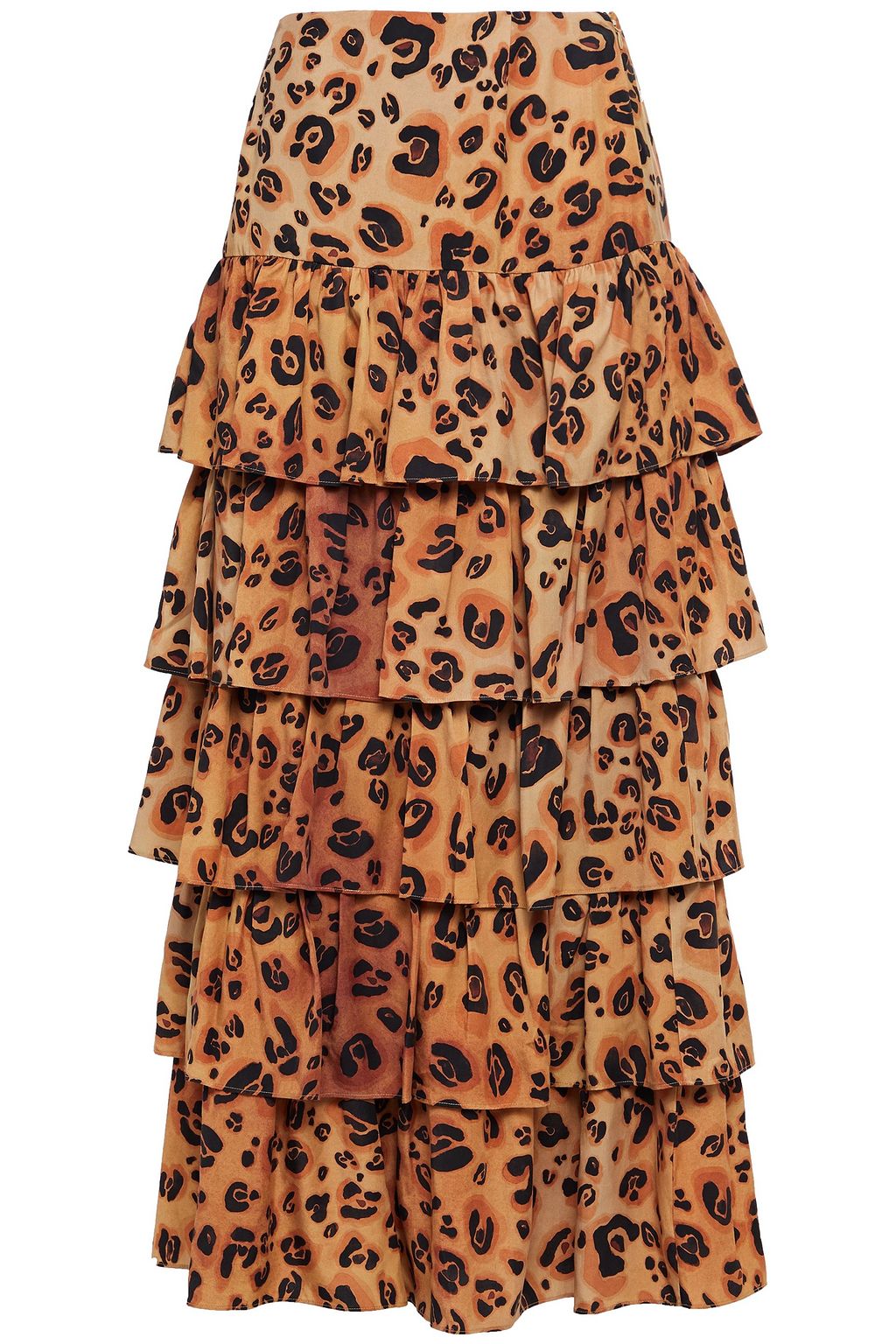 lucia maxi skirt - mustard leopard