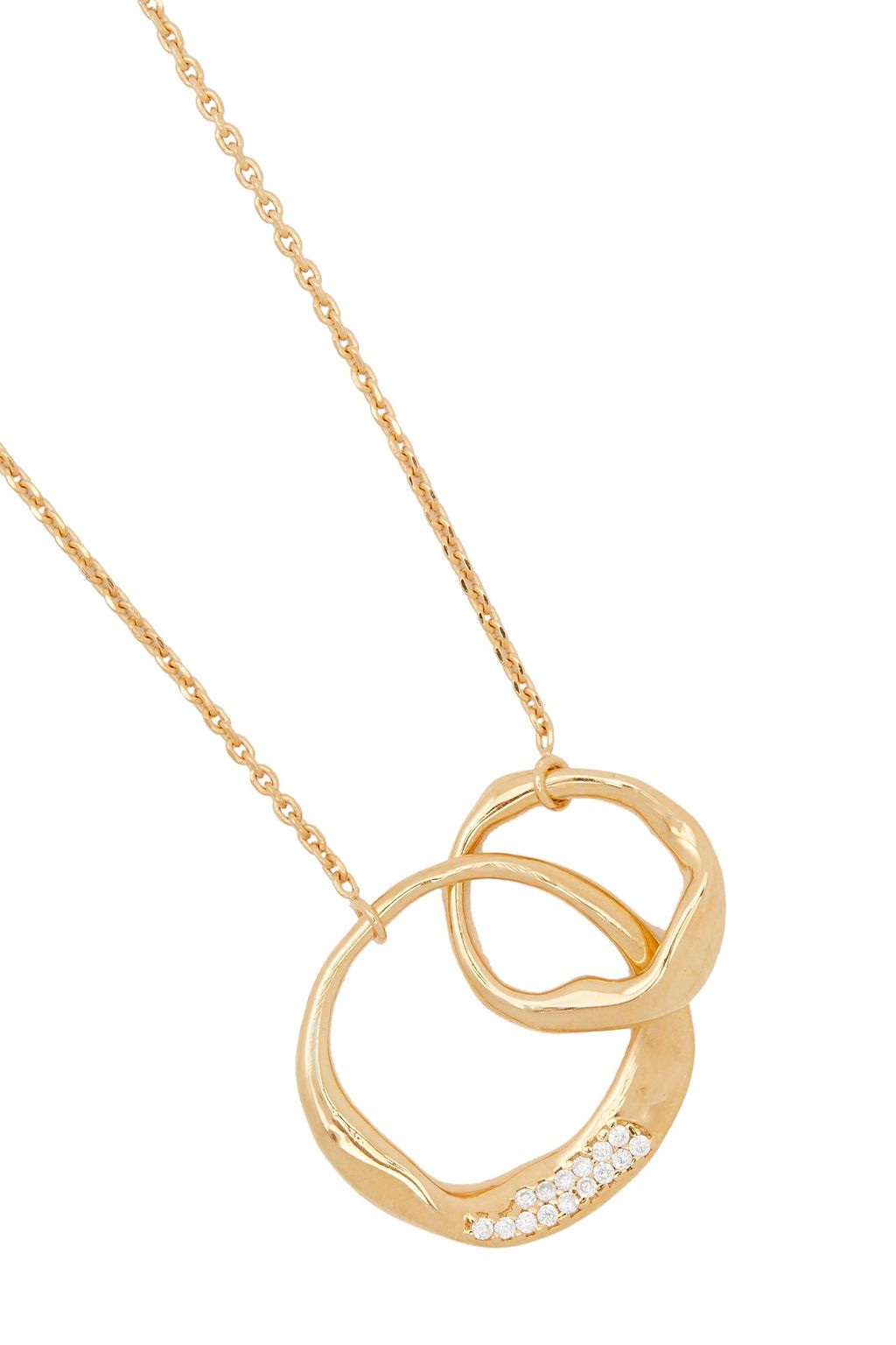 CORNELIA WEBB 24-karat gold-plated sterling silver crystal necklace