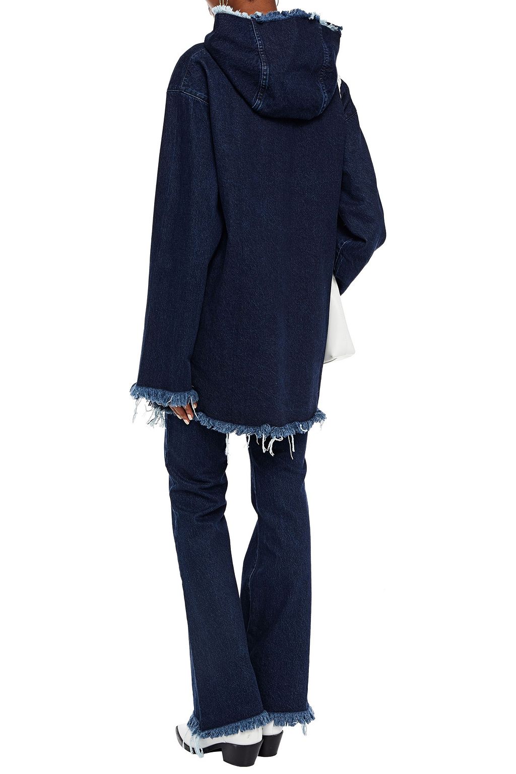 MARQUES' ALMEIDA Frayed mid-rise flared jeans
