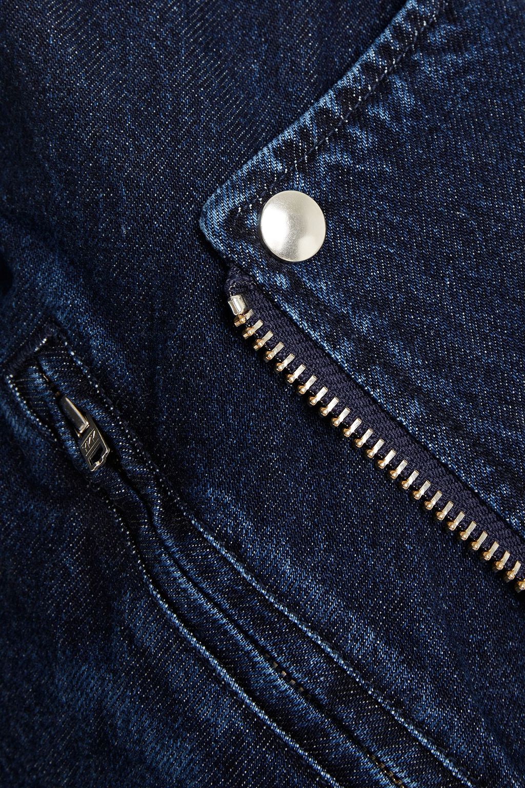 MARQUES' ALMEIDA Frayed denim biker jacket