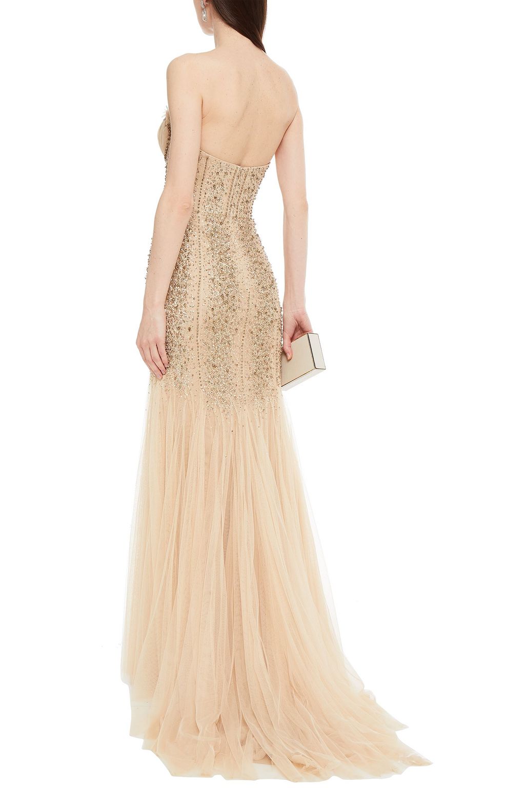 JENNY PACKHAM Strapless embellished tulle gown