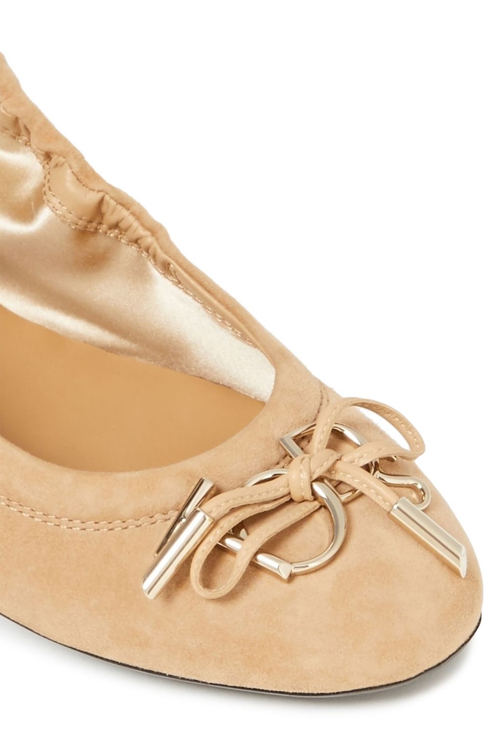 TOD'S Verzierte Ballerinas aus Veloursleder