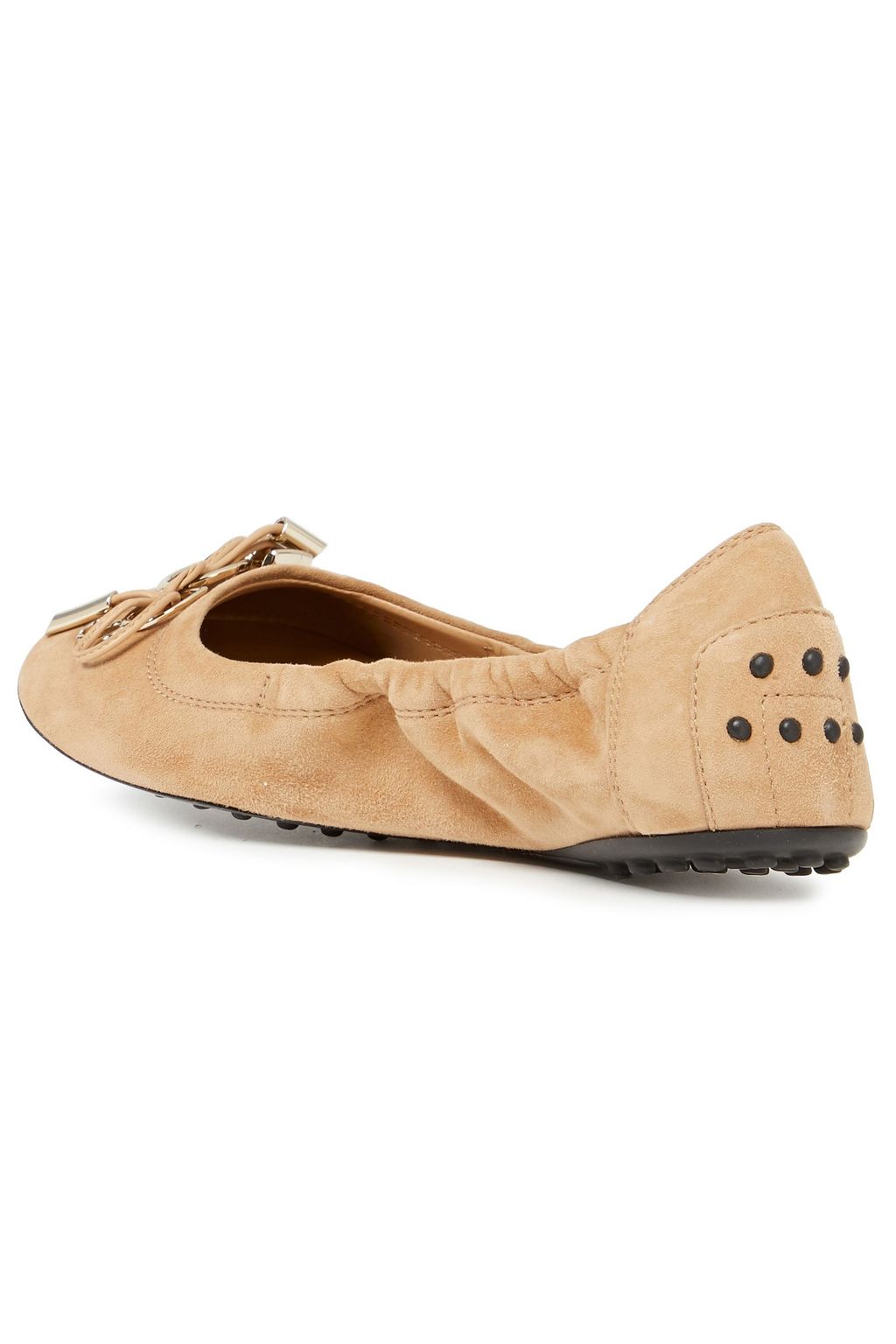 TOD'S Verzierte Ballerinas aus Veloursleder