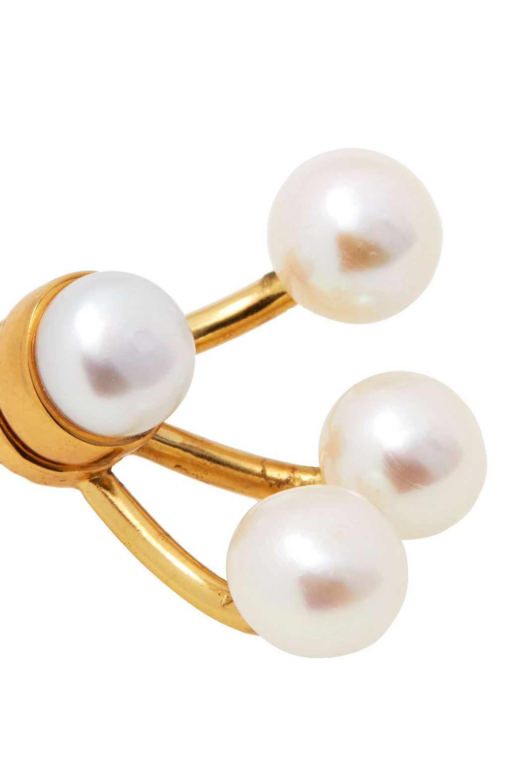 CORNELIA WEBB 24-karat gold-plated freshwater pearl earrings