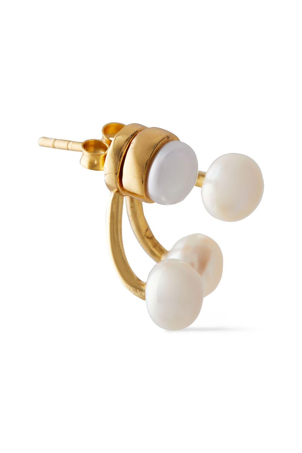 CORNELIA WEBB 24-karat gold-plated freshwater pearl earrings