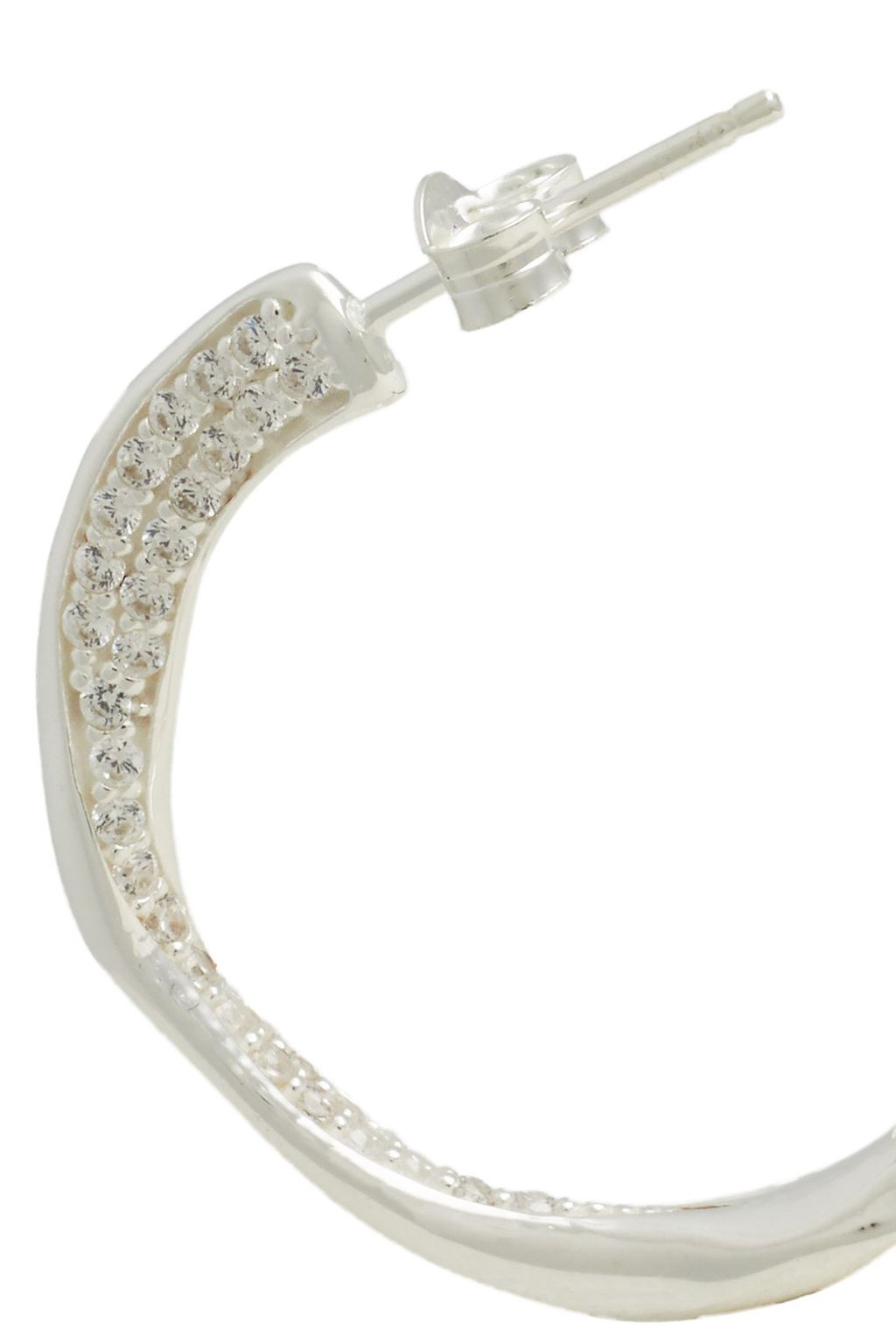 CORNELIA WEBB Sterling silver crystal hoop earrings