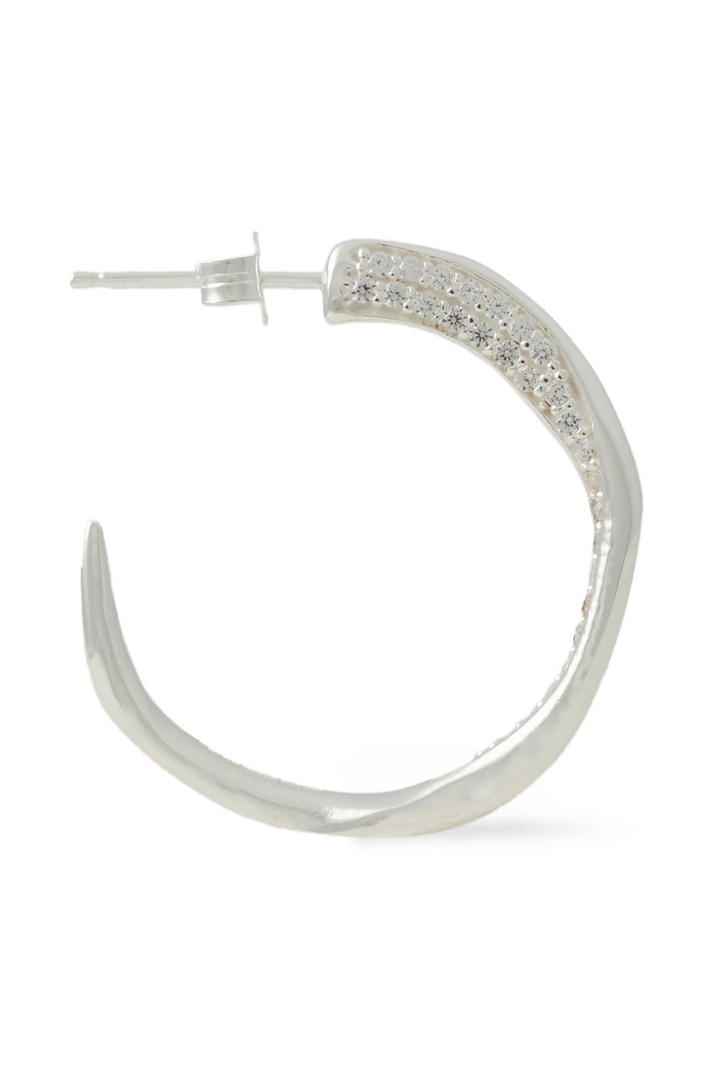 CORNELIA WEBB Sterling silver crystal hoop earrings